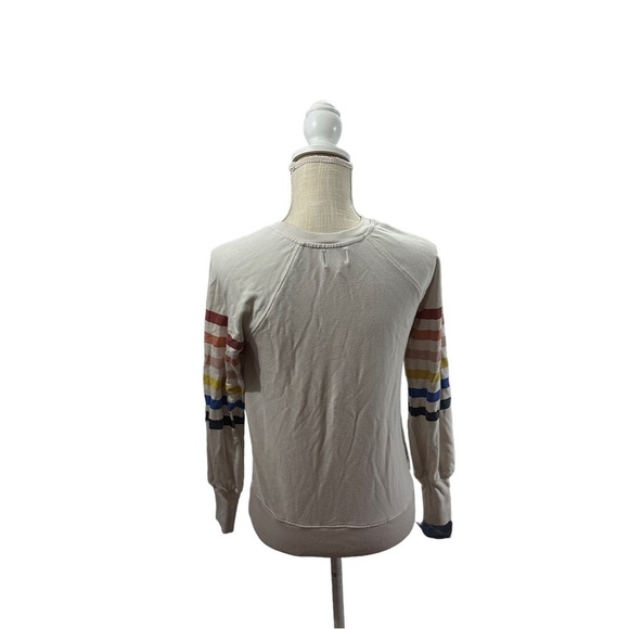 Sundry Colored Striped Raglan Long Sleeve Sweatshirt Sz 1 Sm Soft Modal Blend - Picture 6 of 13